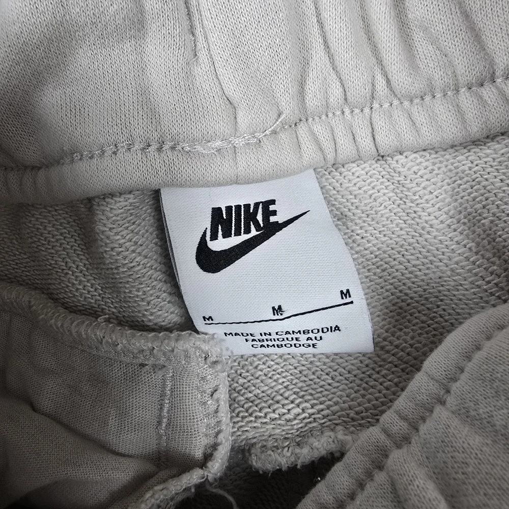 Nike Air Boys French Terry Mesh Panel Athletic Shorts Grey Khaki Medium